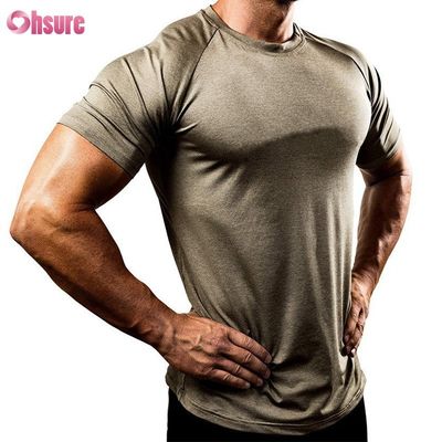 88 % Polyester 12 % Elasthan 180/210 GSM bedrucktes Fitnessstudio-Bekleidung Active Casual T-Shirt für Herren Sport Tops Großhändler
