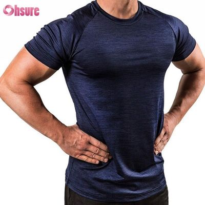 88 % Polyester 12 % Elasthan 180/210 GSM bedrucktes Fitnessstudio-Bekleidung Active Casual T-Shirt für Herren Sport Tops Großhändler