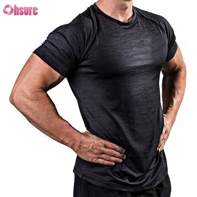 88 % Polyester 12 % Elasthan 180/210 GSM bedrucktes Fitnessstudio-Bekleidung Active Casual T-Shirt für Herren Sport Tops Großhändler