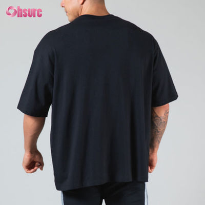 Custom 220 Gsm Hochwertiges T-Shirt übergroßes Gewicht Baumwolle Custom T-Shirt übergroßes Baumwolle Fitnessstudio Männer T-Shirt Sport