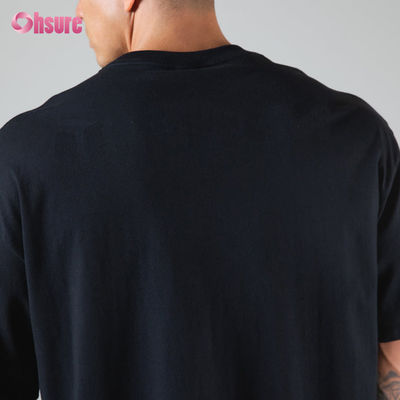 Custom 220 Gsm Hochwertiges T-Shirt übergroßes Gewicht Baumwolle Custom T-Shirt übergroßes Baumwolle Fitnessstudio Männer T-Shirt Sport