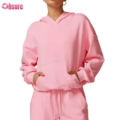 Damen 2-teilige Outfits Trainingsanzüge Sets Kapuzenpullover Weite Bein Sweatpants Tracksuit 2024 Herbst Matching Lounge Set