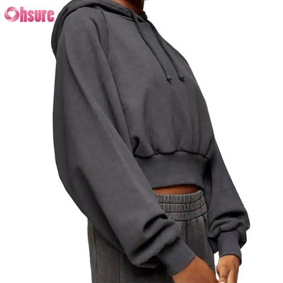 2024 Neue Mode Hochwertiger Damen French Terry Fleece Baumwoll-Hoodie Winter Kapuzenpullover mit Aufdruck