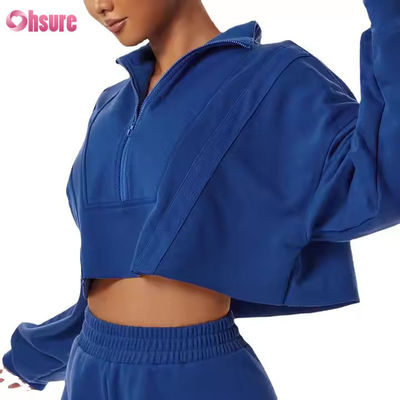Neue Warme Sport-Hoodies Casual Loose Stand Kragen Top Custom Frauen Laufen Fitness-Pullover Hoodies