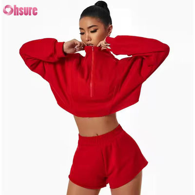 Neue Warme Sport-Hoodies Casual Loose Stand Kragen Top Custom Frauen Laufen Fitness-Pullover Hoodies