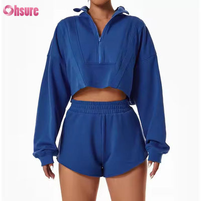 Neue Warme Sport-Hoodies Casual Loose Stand Kragen Top Custom Frauen Laufen Fitness-Pullover Hoodies