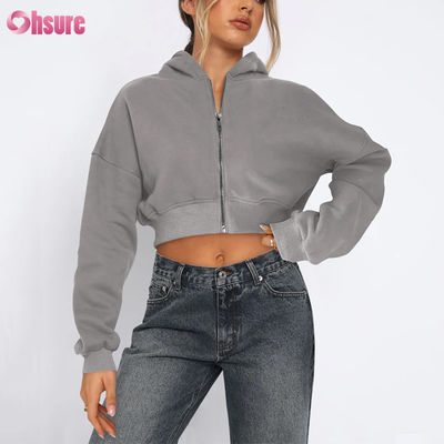Fitness-Jacke für Damen mit durchgehendem Reißverschluss, bequem, dehnbar, weich, thermisch, winddicht, Vier-Wege-Stretch, nahtlos, Winter, mit Kapuze