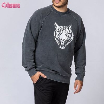 Crew Neck Sweatshirts Casual Pullovers Männer Hoodies Druck Hochwertige Baumwolle Fleece Winterkleidung für Männer Jersey Stoff gestrickt