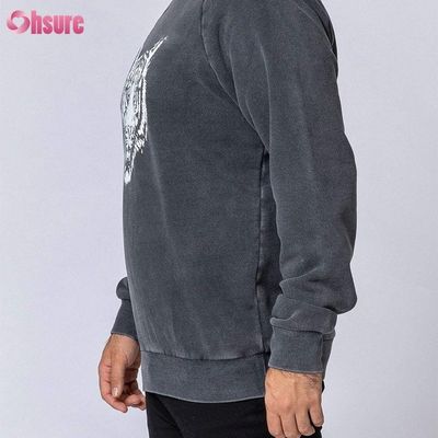 Crew Neck Sweatshirts Casual Pullovers Männer Hoodies Druck Hochwertige Baumwolle Fleece Winterkleidung für Männer Jersey Stoff gestrickt