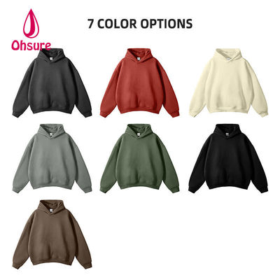 Hersteller von individuellen, schweren Drop-Shoulder-Hoodies, unbedruckt, aus 100 % Baumwolle, übergroß, hochwertige Herren-Hoodies