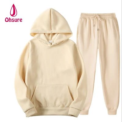 Lockere, lässige Sweatanzug Basic Drop Shoulder Oversize Sport Hoodie und Jogginghose Herren Trainingsanzug Set Damen Digitaldruck Strick