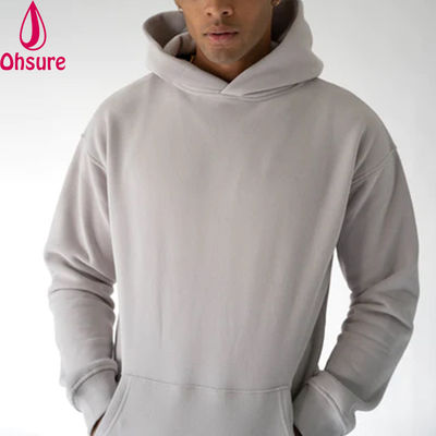Schwergewichts Casual Hoodie Hochwertiges Fleece Hoodie Feste Farbe Basis-Sweatshirts für Männer