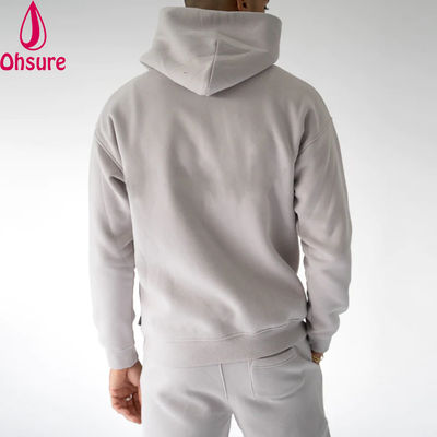Schwergewichts Casual Hoodie Hochwertiges Fleece Hoodie Feste Farbe Basis-Sweatshirts für Männer