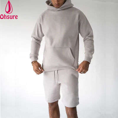 Schwergewichts Casual Hoodie Hochwertiges Fleece Hoodie Feste Farbe Basis-Sweatshirts für Männer