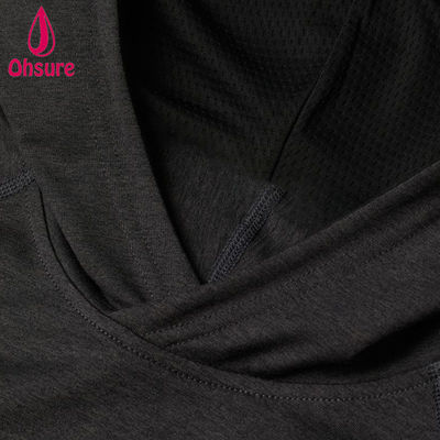 Heiß verkaufter Yoga-Hoodie für Herren, schnell trocknend, mit Mesh gefüttert, Wickelkapuze, normale Passform für das Fitnesstraining, individuelles Logo, einfarbiges Muster, Herbst