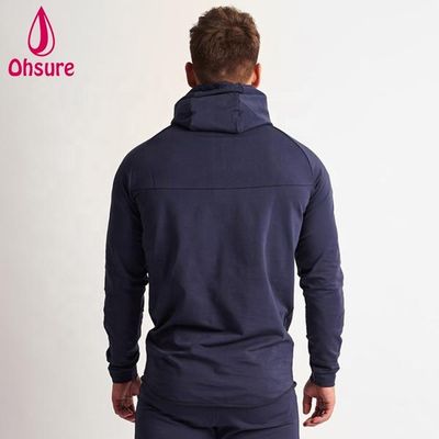 Herren Sport Pullover Hoodie Winter Warm Fitness Lauf Sweatshirt mit Reißverschluss und Print Design
