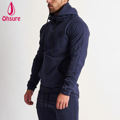 Herren Sport Pullover Hoodie Winter Warm Fitness Lauf Sweatshirt mit Reißverschluss und Print Design