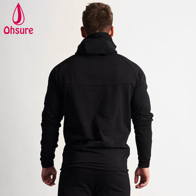Herren Sport Pullover Hoodie Winter Warm Fitness Lauf Sweatshirt mit Reißverschluss und Print Design