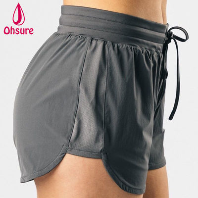 Hochwertiges OEM High-Cut-Design High-Waist Athletic Sport Shorts Damen Fitness Gym Run Yoga Bottoms Shorts Casual Gewebt