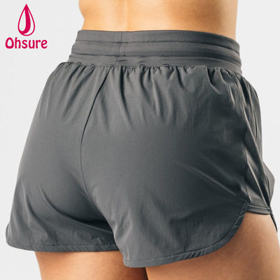 Hochwertiges OEM High-Cut-Design High-Waist Athletic Sport Shorts Damen Fitness Gym Run Yoga Bottoms Shorts Casual Gewebt