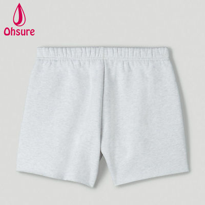 Großhandel Custom Logo Schweißshorts mit hoher Taille Frauen Fitness Fitness Gym Training Shorts mit hoher Taille Loose Inseam Taschen Roh Hem Casual