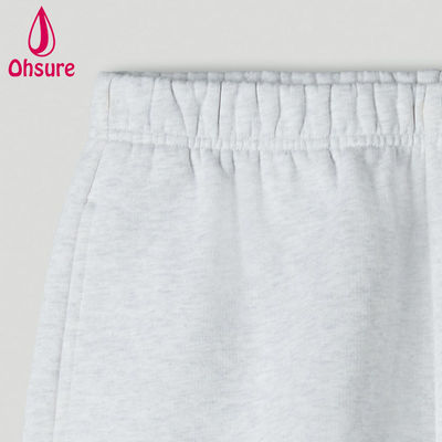 Großhandel Custom Logo Schweißshorts mit hoher Taille Frauen Fitness Fitness Gym Training Shorts mit hoher Taille Loose Inseam Taschen Roh Hem Casual