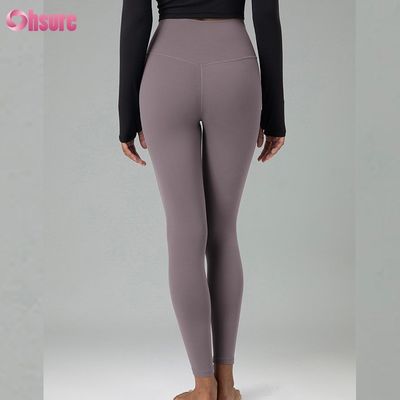 Recycelte Nylon-Spandex-Mischung, umweltfreundlicher Stoff, Gymnastikhose, Workout-Leggings für Damen