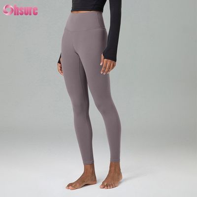 Recycelte Nylon-Spandex-Mischung, umweltfreundlicher Stoff, Gymnastikhose, Workout-Leggings für Damen