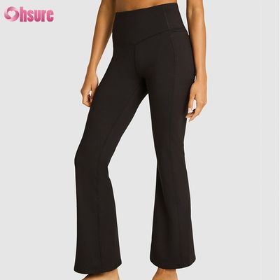 80% Nylon 20% Spandex Blend 220 Gramm Sport Hosen Elastische Taille Training Flare Leggings für Frauen Voll 1 Stück hohe Spandex Hosen