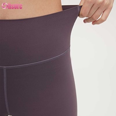 Bekleidung Vier Nadel Sechs Faden Kompression Fitness Damen Leggings Hohe Taille Schlank Voll 1 Stück Sportbekleidung Skinny Yoga Hose