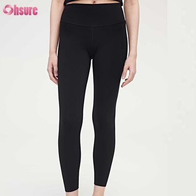 Bekleidung Vier Nadel Sechs Faden Kompression Fitness Damen Leggings Hohe Taille Schlank Voll 1 Stück Sportbekleidung Skinny Yoga Hose