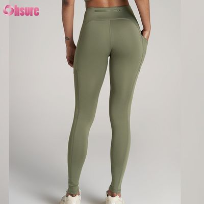 Plus Size Yoga Hose mit Reißverschlusstasche hinten, feuchtigkeitsabsorbierend und schnell trocknend, Leggings für Damen