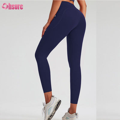 Individuelle Leggings Gym Wear Mehrfarbig Klassische Yoga-Hosen Workout Leggings Damen Scrunch Yoga Leggings Sportbekleidung Einfarbiges Muster