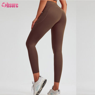 Individuelle Leggings Gym Wear Mehrfarbig Klassische Yoga-Hosen Workout Leggings Damen Scrunch Yoga Leggings Sportbekleidung Einfarbiges Muster