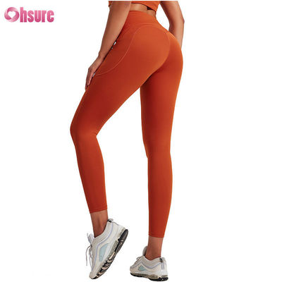 Individuelle Leggings Gym Wear Mehrfarbig Klassische Yoga-Hosen Workout Leggings Damen Scrunch Yoga Leggings Sportbekleidung Einfarbiges Muster