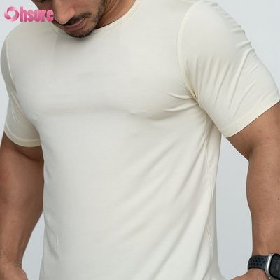 Blank T-Shirt 95% Bambus 5% Spandex T-Shirts für Männer