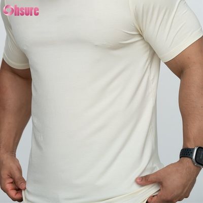 Blank T-Shirt 95% Bambus 5% Spandex T-Shirts für Männer