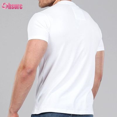 T-Shirt aus Bambus für Herren, hautfreundliches Material, Boxen-T-Shirt, V-Ausschnitt, Druck, lässiger Print, Muster, Strick, Muskelunterstützung