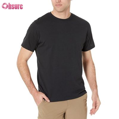 Heißer Verkauf Sommer Kurzarm Workout O-Ausschnitt Blanko Strick T-Shirt für Herren