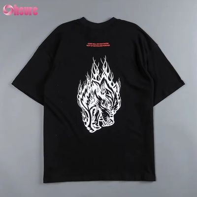 Übergroßes 300GSM schweres T-Shirt, blanko, individuell bedruckt, 100% Baumwolle, Damen-T-Shirts