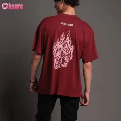 Übergroßes 300GSM schweres T-Shirt, blanko, individuell bedruckt, 100% Baumwolle, Damen-T-Shirts