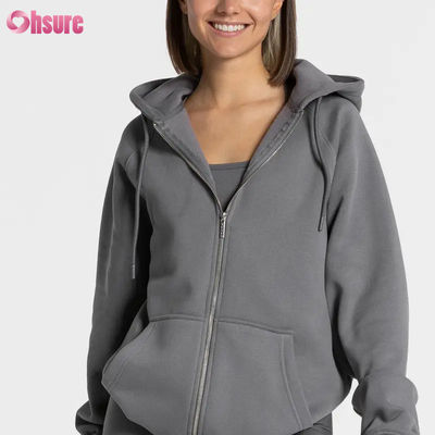 Hochwertiger Oversized-Zip-Pullover-Sweatshirt für Damen mit individuellem Logo, einzigartigem Design, Fleece-Hoodies für den Winter