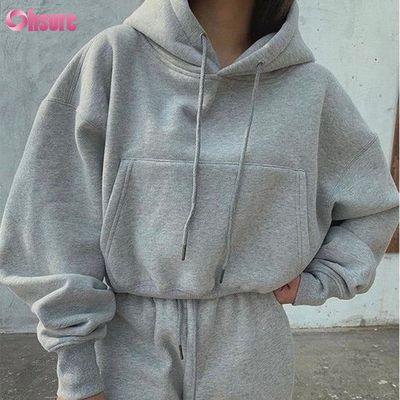 Schwere Baumwoll-Damen-Hoodies mit individuellem Logo, individuelles schlichtes Sweatshirt, Stehkragen, Reißverschluss, Cropped Top