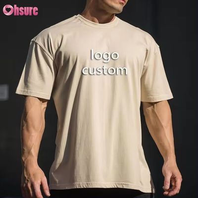 Individuelles Herren-Sport-Top Fitnessstudio Hoch elastisches Kurzarm-Slim-Fit-T-Shirt