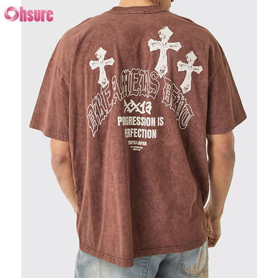 Hochwertiges Säurewaschen Digitaldruck Vintage Tee Sportoversized T-Shirt Custom T-Shirt für Männer