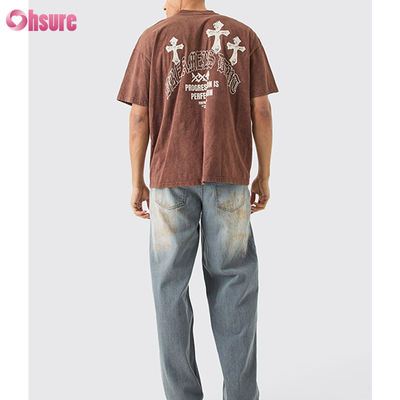 Hochwertiges Säurewaschen Digitaldruck Vintage Tee Sportoversized T-Shirt Custom T-Shirt für Männer