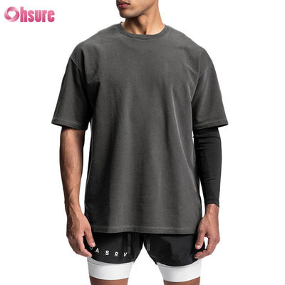 Hochwertiges leeres Baumwoll-Vintage-T-Shirt OEM Gymnastik-Sport-T-Shirt für Männer