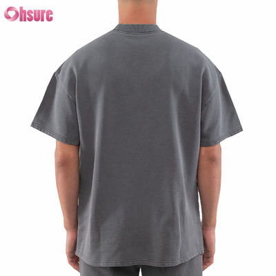 Hochwertige gewaschene Vintage-Baumwolle Loose Fit Fallende Schulter Schwergewicht Custom Printed Logo Oversized T-Shirt