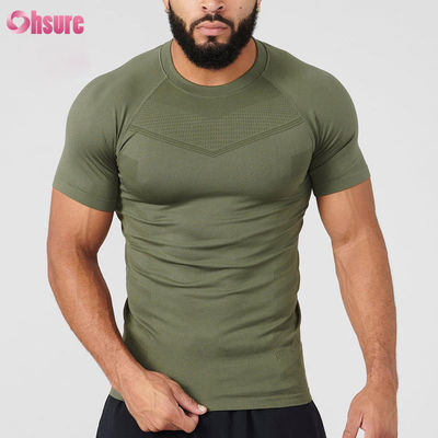 Personalisierte Polyester-Kurzärme Leichtgewicht Schnelltrocknen Geeignet zum Laufen Fitness Männer Kompression Muskel Fitness T-Shirt