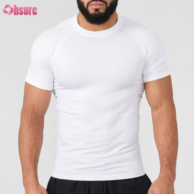Personalisierte Polyester-Kurzärme Leichtgewicht Schnelltrocknen Geeignet zum Laufen Fitness Männer Kompression Muskel Fitness T-Shirt